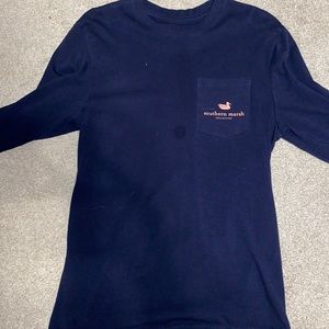 Small Long Sleeve Navy Blue Southern Marsh Tee